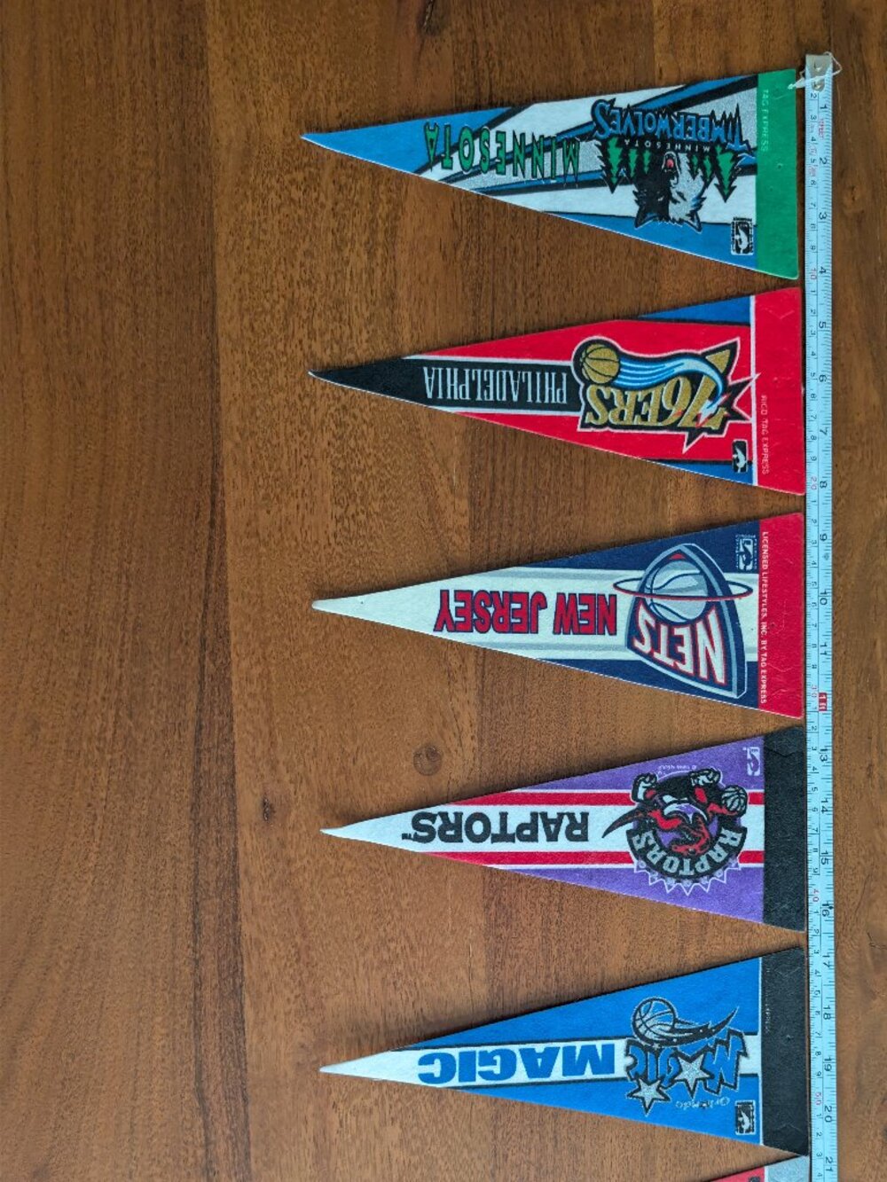 Fun vintage NBA collectible lot featuring 6 officially licensed Rico/Tag Express